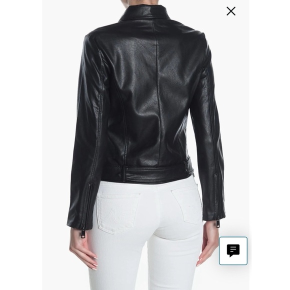Elodie faux leather moto jacket medium - Picture 3 of 14